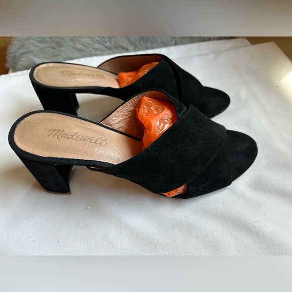 Madewell The Greer Mule Sandal in Black Suede Size 8 - Picture 5 of 7